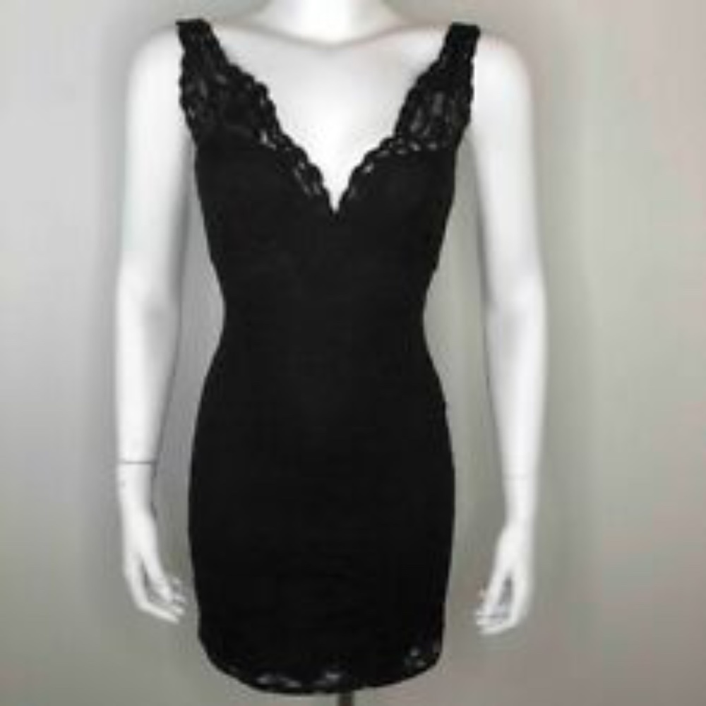Topshop Black Lace Minidress